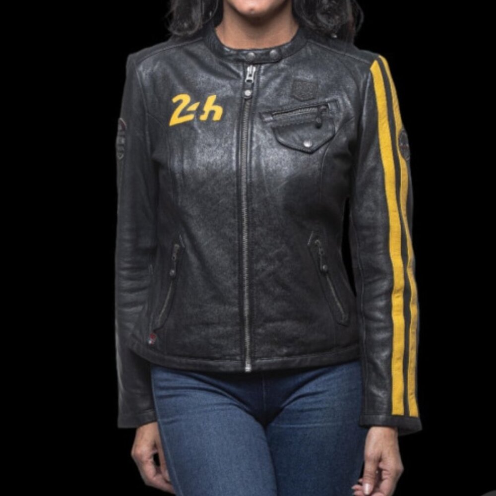 Ladies motorcycle leather jacket